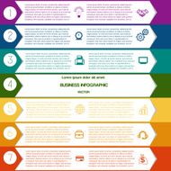 Infographic arrows template seven positions N2