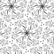 Primitive simple retro seamless pattern with stars N6