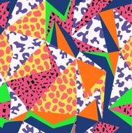 Retro 80s seamless pattern background N19