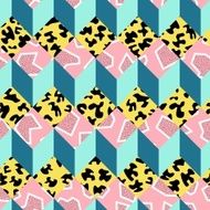 Retro 80s seamless pattern background N20