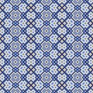 Seamless geometric pattern in blue orange