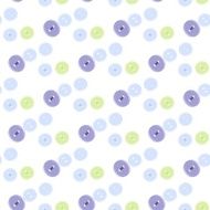 Seamless pattern of blue green and violet colored buttons