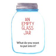 Empty glass jar