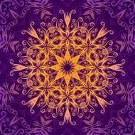 Ornament in east style Vector ornamental border frame Vector illustration
