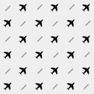 Geometric simple monochrome minimalistic vector holiday pattern planes N4