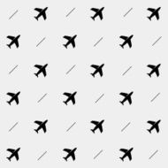 Geometric simple monochrome minimalistic vector holiday pattern planes N5