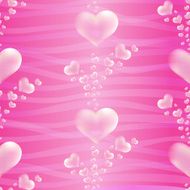 White hearts on pink background