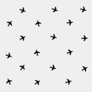 Geometric simple monochrome minimalistic vector holiday pattern planes N8