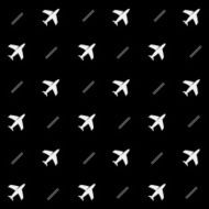 Geometric simple monochrome minimalistic vector holiday pattern planes N9