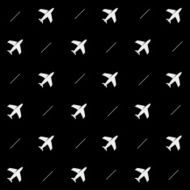 Geometric simple monochrome minimalistic vector holiday pattern planes N10
