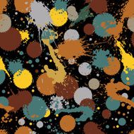 Colorful splattered web design repeat pattern art ink blob N6