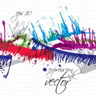 Colorful watercolor graffiti splash overlay elements expressive N8