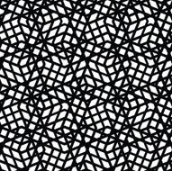 Geometric messy lined seamless pattern monochrome vector endless