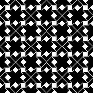 Monochrome geometric art seamless pattern vector background