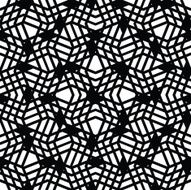 Geometric messy lined seamless pattern monochrome vector endless N3