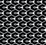 Monochrome geometric art seamless pattern vector mosaic black N3