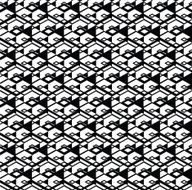 Monochrome geometric art seamless pattern vector mosaic black N4