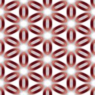Seamless abstract pattern with modern red oval shapes