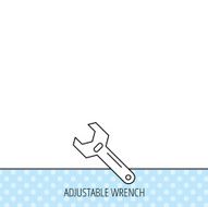 Wrench key icon Repair tool sign N7