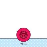 Car wheel icon Automobile service sign N3