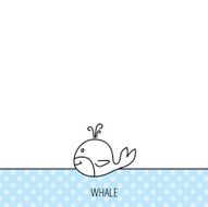 Whale icon Largest mammal animal sign N4