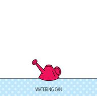 Watering can icon Gardener equipment sign N10