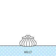 Vintage wallet icon Cash money bag sign N14