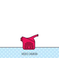 Video camera icon Retro cinema sign N11