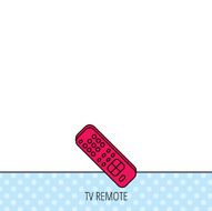 Remote control icon TV channels sign N17