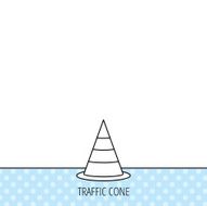 Traffic cone icon Road warning sign N4