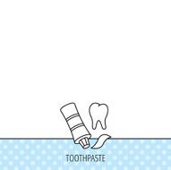 Toothpaste icon Teeth health care sign N3