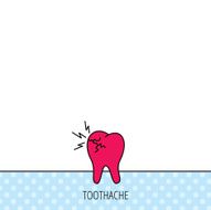 Toothache icon Dental healthcare sign N4