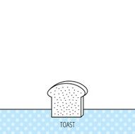 Toast icon Sliced bread sign N8