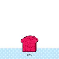 Toast icon Sliced bread sign N9