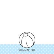 Swimming ball icon Beach toy sign N4