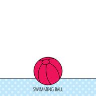Swimming ball icon Beach toy sign N5