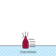 Steam ironing icon Iron housework tool sign N6