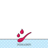 Spoon with water drops icon Baby medicine dose N5