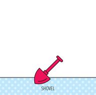 Shovel icon Garden equipment sign N4