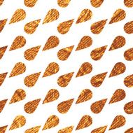 Seamless pattern with gold painted rain drops N2