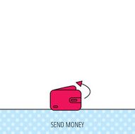 Send money icon Cash wallet sign N7