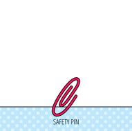 Safety pin icon Paperclip sign N12