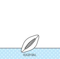 Rugby ball icon American football sign N3