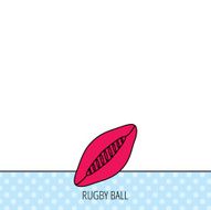 Rugby ball icon American football sign N4