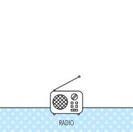 Radio icon Retro musical receiver sign N7