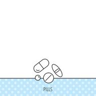 Pills icon Medicine tablets or drugs sign N4