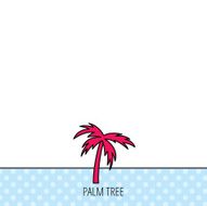 Palm tree icon Travel or vacation symbol N6
