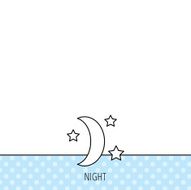 Night or sleep icon Moon and stars sign N15