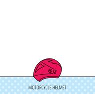 Motorcycle helmet icon Biking sport sign N8