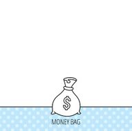 Sack with dollars icon Money bag sign N5